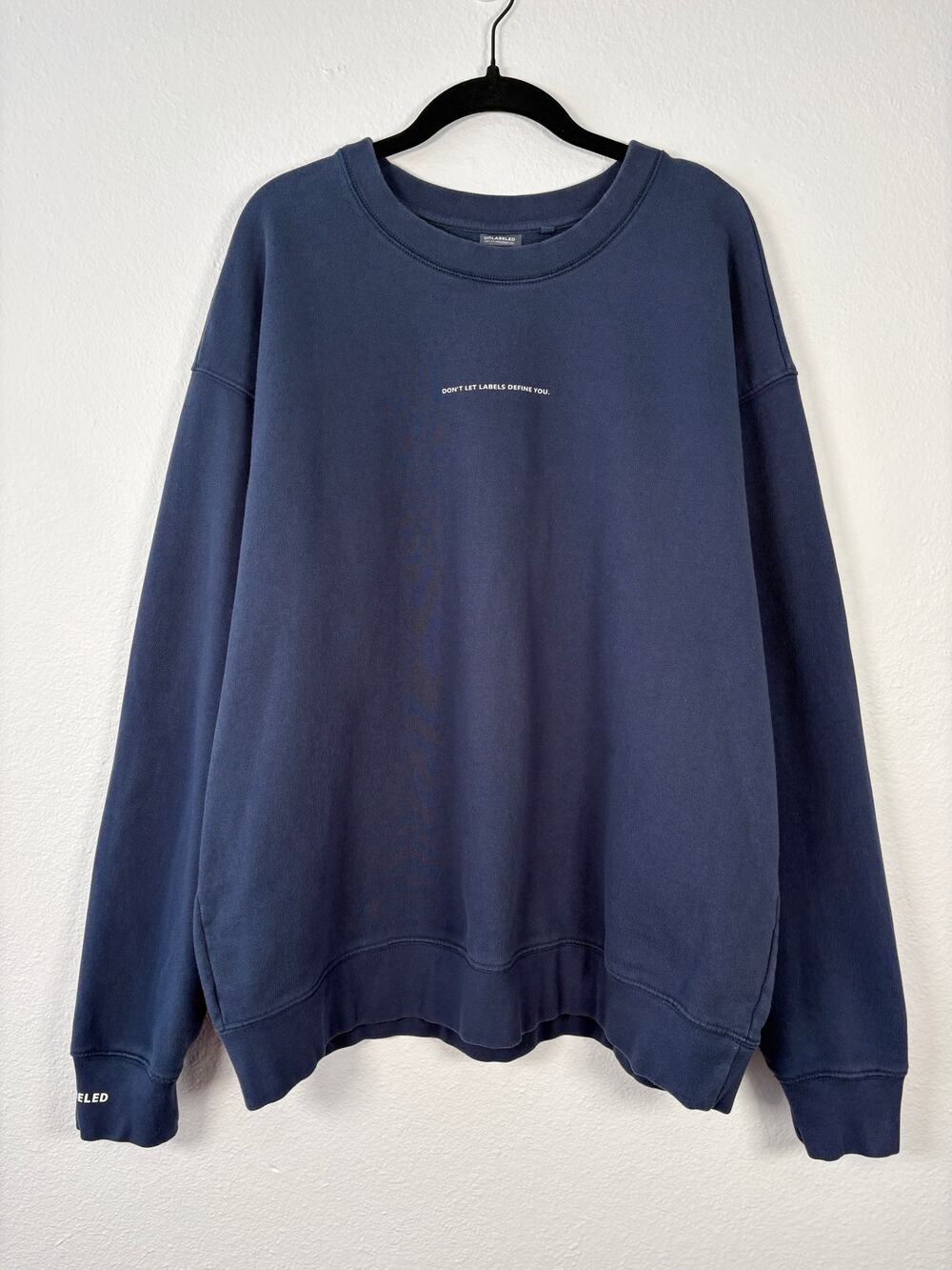 Unlabeled Motivational Words Of Affirmation Blue Graphic Print Sweatshirt